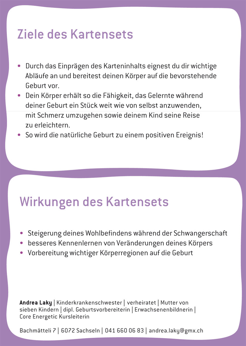 Die Ziele des Kartensets